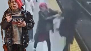 Metroda dehşete  düşüren olay! Metro istasyonda bekleyen kadını bir anda raylara itti