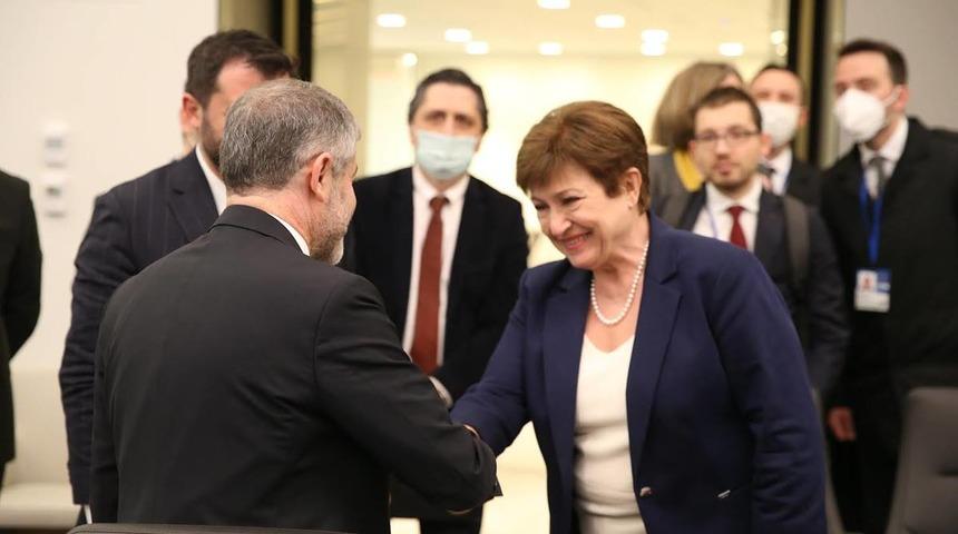 Bakan Nebati ile IMF Başkanı'ndan dikkat çeken kare