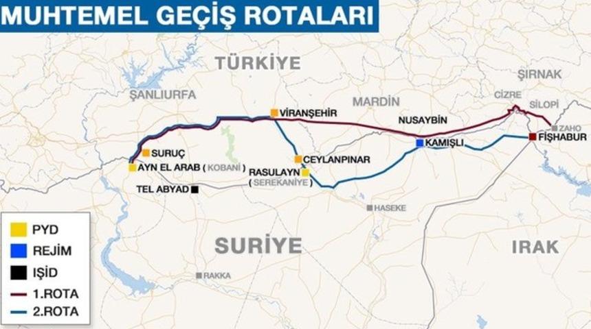 Peşmerge nereden geçecek?