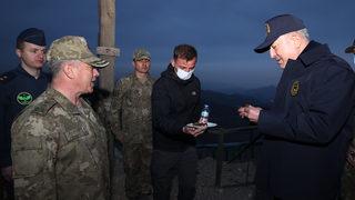 Bakan Akar'dan sınırın sıfır noktasında mesaj: Terör belasından tamamen kurtulacağız