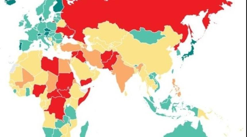 T&uuml;rkiye huzur sıralamasında sonlarda