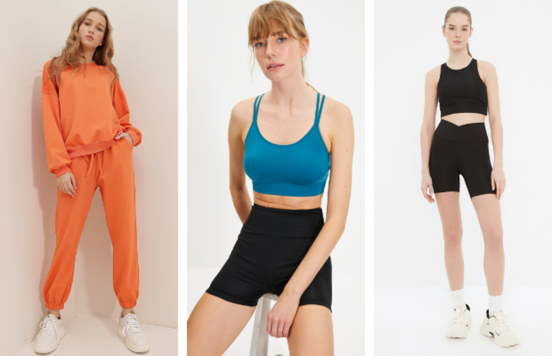 Yaza hazırlık için spor yapan ve yapmak isteyenlere hem rahat hem şık spor kıyafeti önerileri