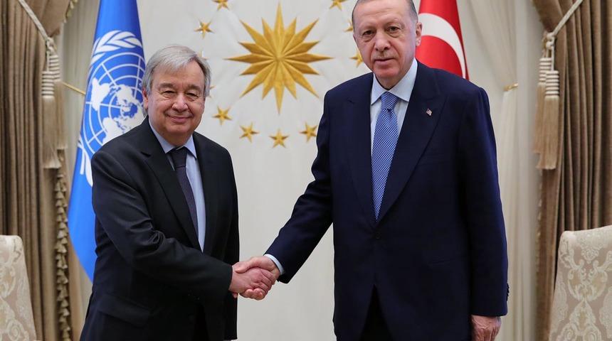 Putin ve Zelenskiy görüşmesi öncesi kritik ziyaret! Cumhurbaşkanı Erdoğan, BM Genel Sekreteri Guterres'i kabul etti