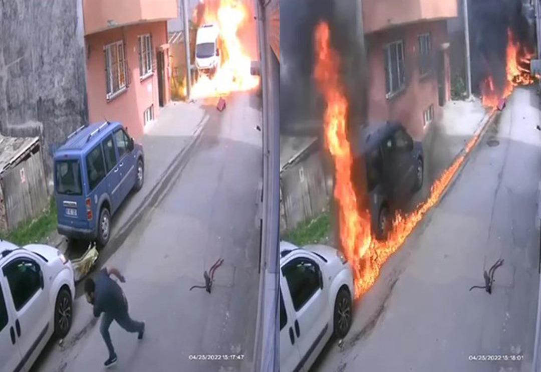 Evlerin arasına d&uuml;şm&uuml;şt&uuml;! Bursa'da u&ccedil;ağın d&uuml;şme anı kamerada