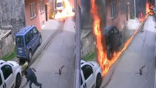 Evlerin arasına düşmüştü! Bursa'da uçağın düşme anı kamerada