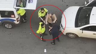 Polis çevirmesinde çılgına döndü: Seni aldıracağım gel teke tek çıkalım!
