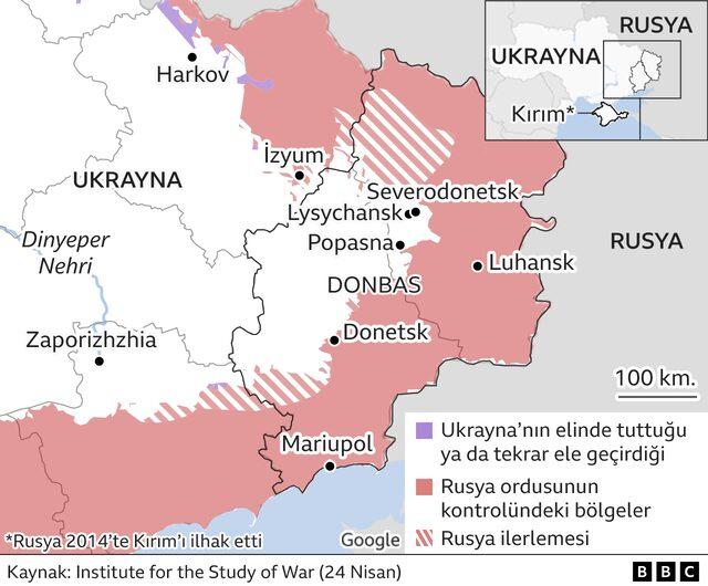 doğu ukrayna harita, rus işgali