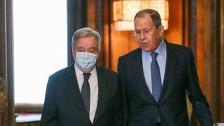 Guterres Moskova’da Lavrov’la Görüştü
