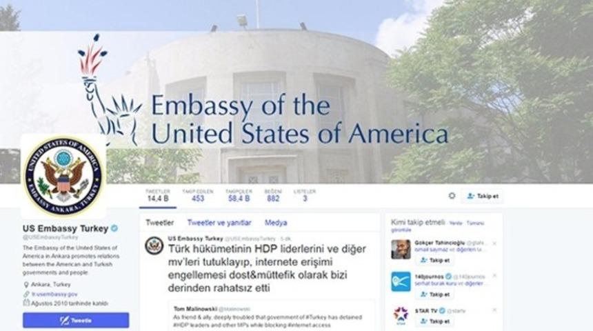 ABD’nin Ankara Büyükelçiliği: Bizi derinden rahatsız etti