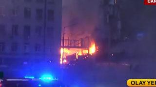 SON DAKİKA | Rusya Kiev'i vurdu: Şehir merkezinde şiddetli patlama! Bir apartman...