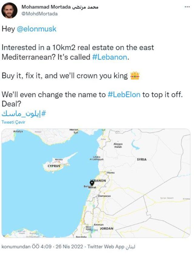 Lübnan tweet-1