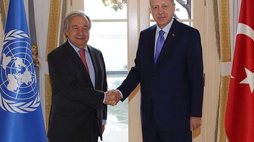 Cumhurbaşkanı Erdoğan ile Guterres arasında kritik görüşme