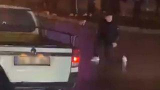 Samsun'da şampiyonluk kutlamasında gerginlik! Otomobil yayaya çarptı