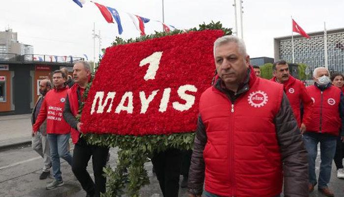 İstanbul'da 1 Mayıs! Sendikalar Taksim'deki Cumhuriyet Anıtı’na çelenk bıraktı