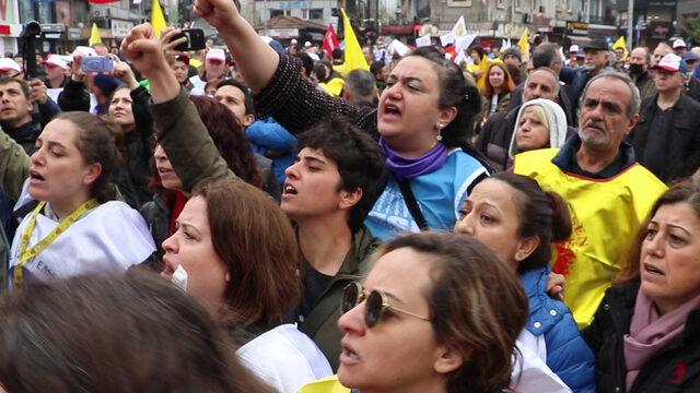 1 Mayıs kutlamasında 'pankart' gerilimi! Ortalık karıştı