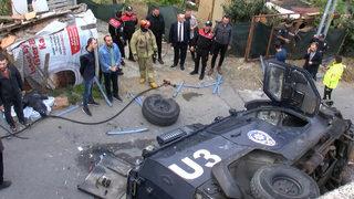 İstanbul'da zırhlı polis aracı kaza yaptı! Yaralılar var
