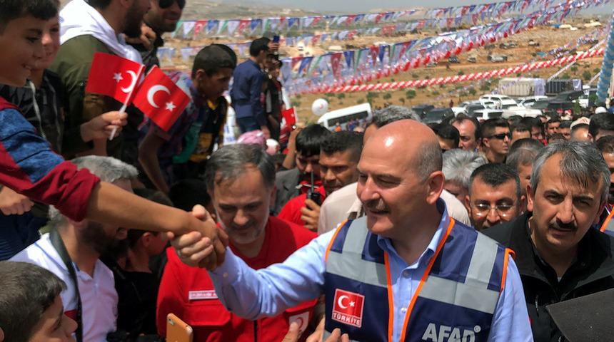 İdlib'de anahtar teslim töreni! Bakan Soylu'dan flaş açıklamalar...