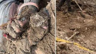 Korkunç! Elleri arkadan bağlı toprağa gömülü olarak bulundular