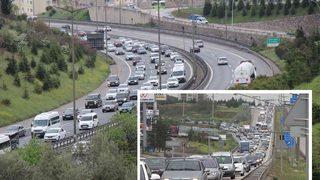 Bayram dönüşü yoğunluk! Trafik durma noktasına geldi, kuyruklar oluştu