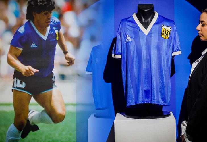 Maradona'nın 'Tanrı'nın eli' golünü attığı forma satıldı! Dudak uçuklatan rakam, tam...
