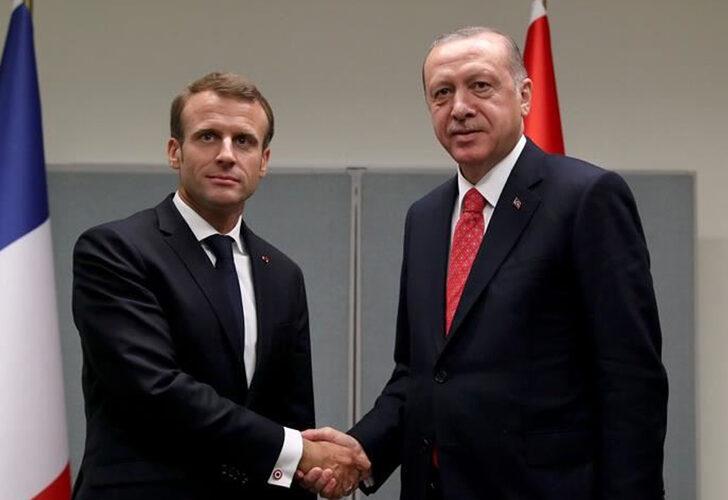 Cumhurbaşkanı Erdoğan'la Macron arasında kritik görüşme