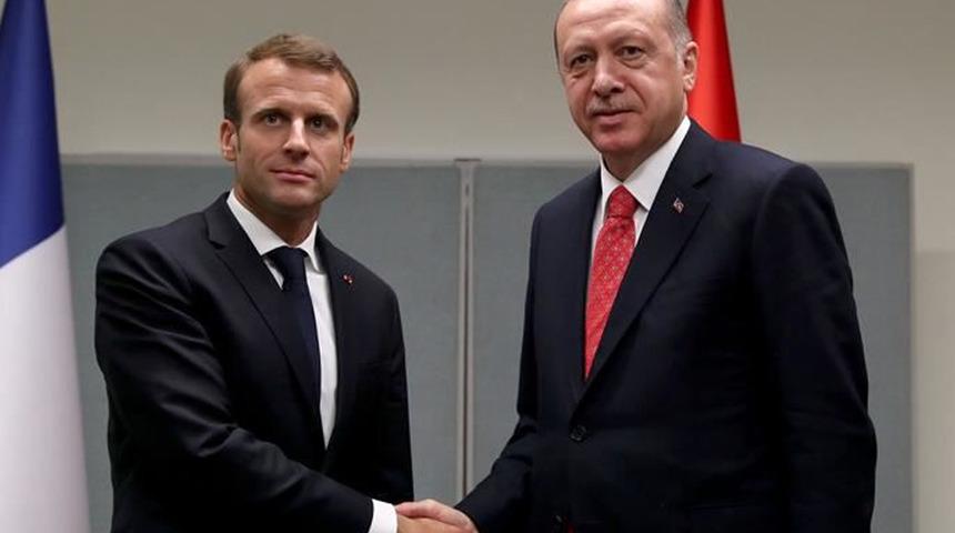 Cumhurbaşkanı Erdoğan'la Macron arasında kritik görüşme