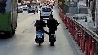 D-100'de yüreklerin ağza geldiği anlar böyle kaydedildi