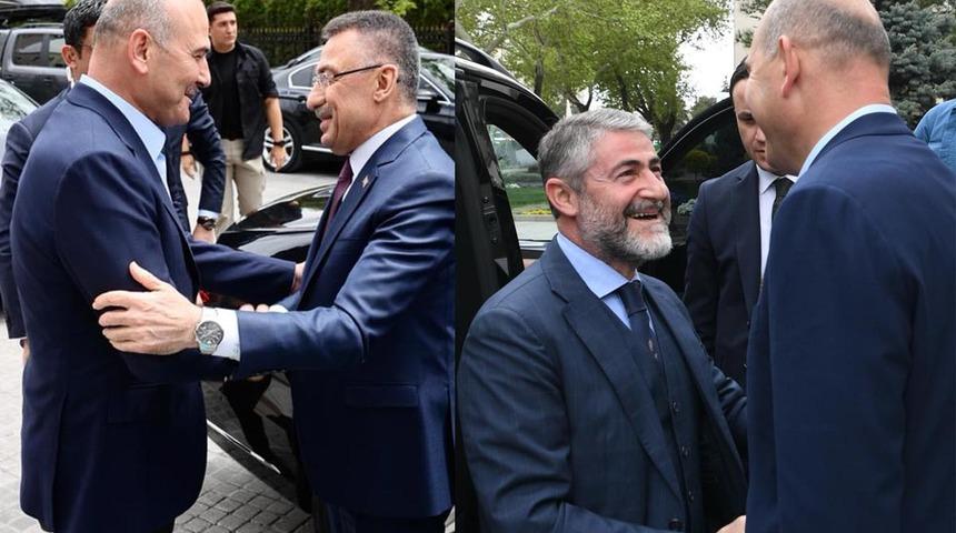 Cumhurbaşkanı Yardımcısı Oktay, Bakan Nebati, Bakan Kurum ve Bakan Bozdağ'dan Bakan Soylu'ya ziyaret