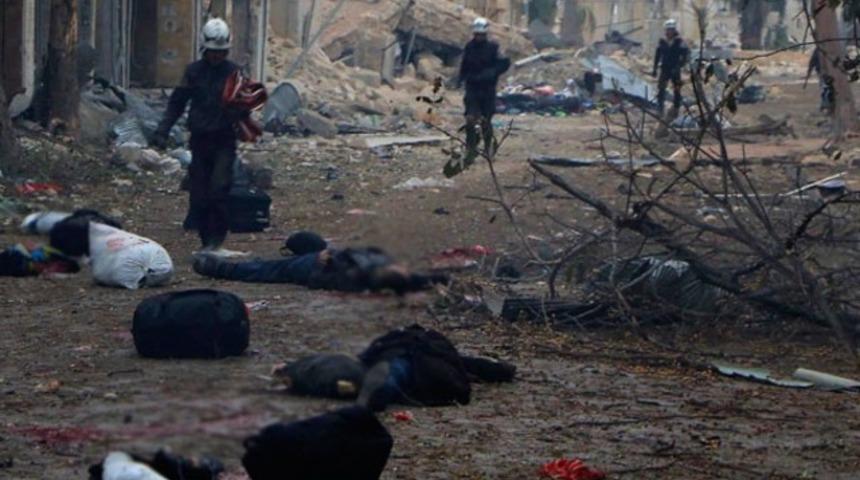 Halep'te cesetler sokaklara saçıldı!