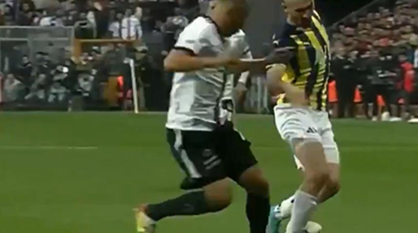 Beşiktaş-Fenerbahçe maçına damga vuran an! Welinton kırmızı mı görmeliydi?