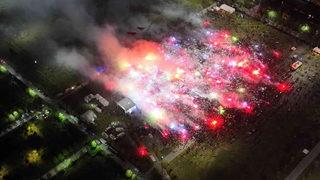 Trabzonspor’un şampiyonluk kutlaması havadan görüntülendi