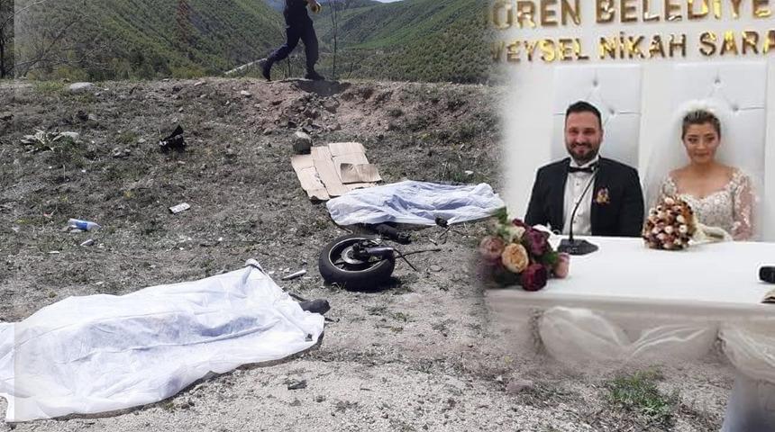 Turan çiftinin hayatını kaybettiği motosiklet kazasında acı detay: 1 metre daha uzun olsaydı kurtulabilirlerdi