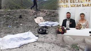 Turan çiftinin hayatını kaybettiği motosiklet kazasında acı detay: 1 metre daha uzun olsaydı kurtulabilirlerdi