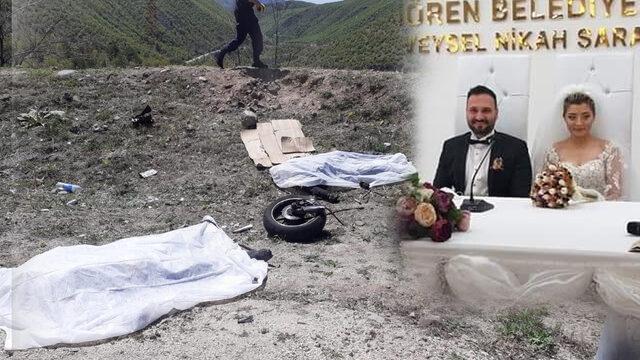 Turan çiftinin hayatını kaybettiği motosiklet kazasında acı detay: 1 metre daha uzun olsaydı kurtulabilirlerdi