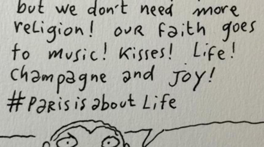 Charlie Hebdo çizerinden Paris tepkisi: Paris için dua etmeyin