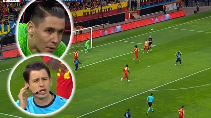 Kayserispor-Trabzonspor maçında büyük olay! 17. saniyede...