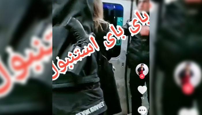 Metroda çevik kuvveti çekip TikTok'tan paylaştılar! Sosyal medyada çok tartışıldı
