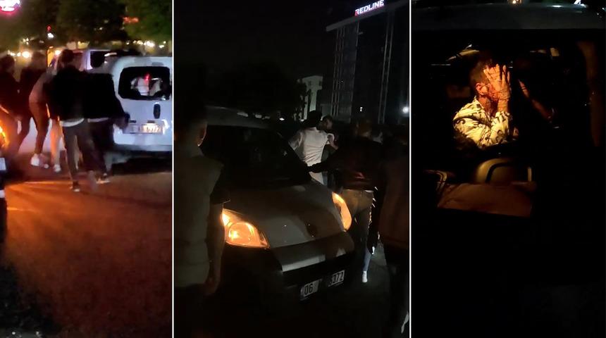 Asker eğlencesinde ortalık karıştı! Kalabalığın &uuml;zerine ara&ccedil; s&uuml;r&uuml;nce...