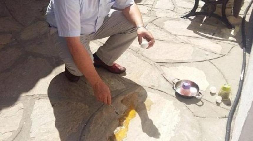 Muğla'da asfaltta yumurta videosu izlenme rekoru kırdı