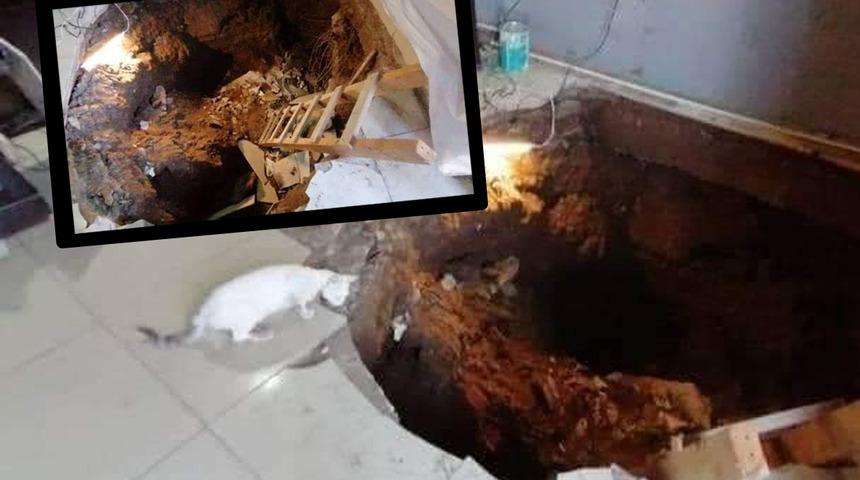 Yer: Meksika! Evinde uyurken 3 metrelik çukura düştü