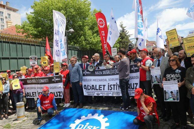 Soma davası 2019'da Ankara'da protesto ediliyor.