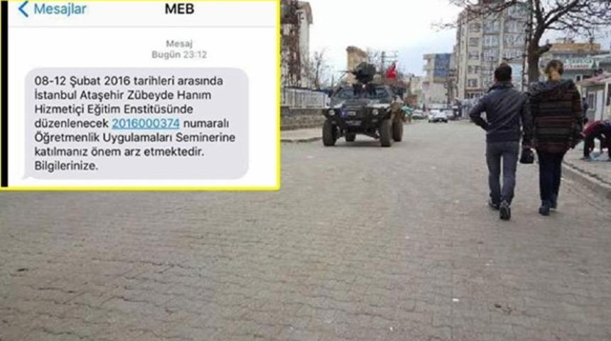 Şırnak İdil'deki &ouml;ğretmenlere SMS ile seminer &ccedil;ağrısı
