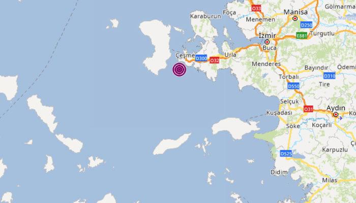 Son dakika: AFAD duyurdu: İzmir Çeşme'de 4.4 büyüklüğünde deprem