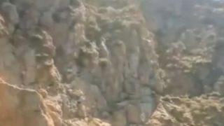 Macera yaşamak istemişti! Onlarca metre yükseklikteki uçurumdan aşağı atladı, o anları karısı kaydetti