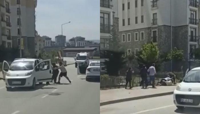 Trafikte 'yol benim' kavgası! Ortalık savaş alanına döndü