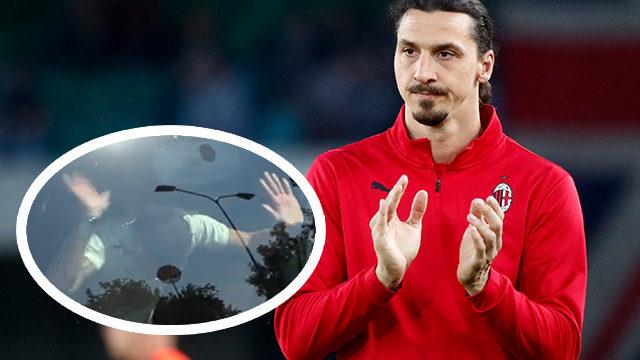 Son dakika: Zlatan Ibrahimovic, Atalanta maçı sonrası sevinirken otobüsün camını kırdı!