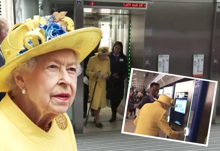 Kraliçe Elizabeth tren istasyonunda! Toplu taşıma kartına para yükledi...