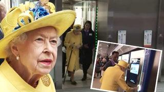 Kraliçe Elizabeth tren istasyonunda! Toplu taşıma kartına para yükledi...
