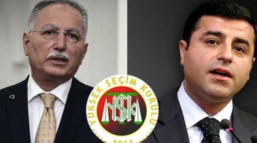 YSK'dan İhsanoğlu ve Demirtaş'a bir hafta süre!