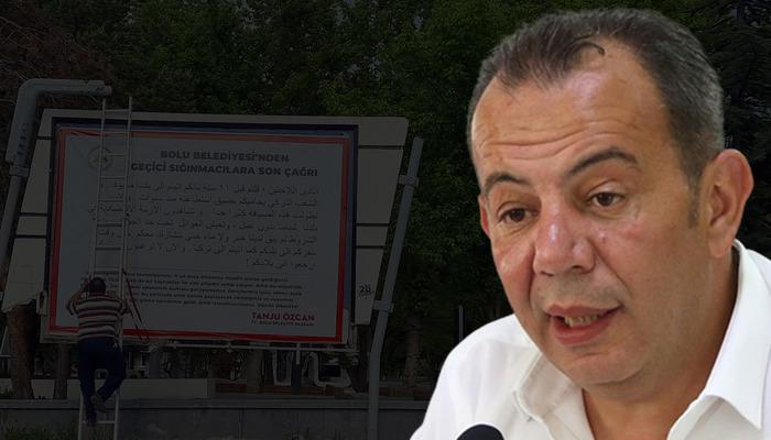 Bolu Belediye Başkanı Tanju Özcan'dan sığınmacılar için flaş ilan! Türkçe ve Arapça yazılı...